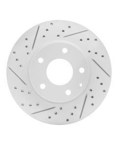 R1 14-24 Mazda 3 Front Left Drilled & Slotted Geo-Carbon Rotor - 830-80053L