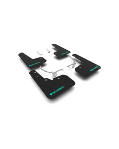 Rally Armor 13-17 Subaru Crosstrek XV Black UR Mud Flap w/Teal Altered Font Logo - MF26-UR-BLK/TL-X