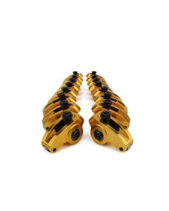 COMP Cams Ultra Gold FC 7 Rocker Arms for Ford Small Block V8 289-302 1962-1986, Steel Construction, Gold Finish, 1.6 Ratio - 19045-16