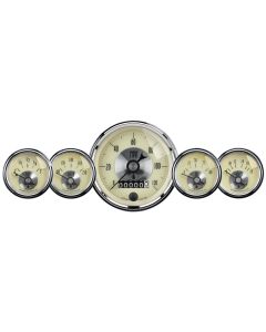 AutoMeter Gauge Kit 5 Pc 3-3/8in. & 2-1/16in. Elec Speedo W/Wheel Odo Prestige Antq. Ivory - 2002