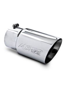 MBRP T304 Stainless Steel 6" O.D. Dual Wall Angled 5" Inlet 12" Length Exhaust Tips - T5074