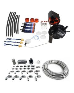 DeatschWerks 05-18 GM Truck X3 Module with DW400 Pumps and PTFE 8AN Plumbing Kit - 9-401-604-7016