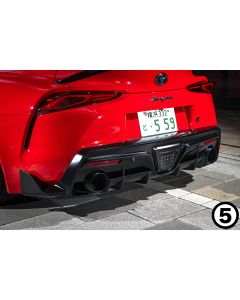 MAX ORIDO x AKEa - Rear Diffuser - Toyota GR Supra 2020+ - Matte Black (ABS) - MAX-SUP-RED-BK