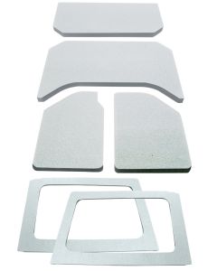 DEI 11-18 Jeep Wrangler JK 4-Door Boom Mat Complete Headliner Kit - 6 Piece - White - 50292
