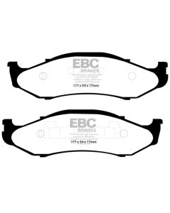 EBC 97-99 Jeep Cherokee 2.5 82mm High Rotors Greenstuff Front Brake Pads - DP61255