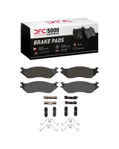DFC 04-06 Ford E-150 Club Wagon Front 5000 Advanced Semi Metallic Brake Pads and Hardware Kit - 1551-1045-01