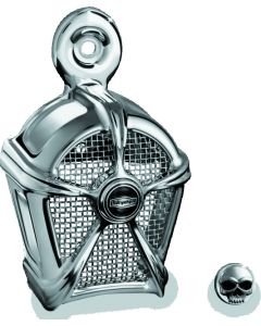 Chrome Mach 2 Horn Cover with Mesh - Kuryakyn 7295