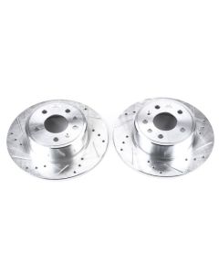 Power Stop 99-03 Saab 9-3 Rear Evolution Drilled & Slotted Rotors - Pair - EBR612XPR