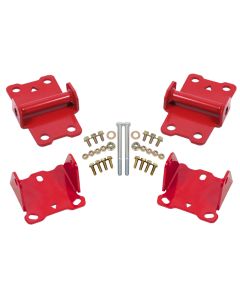 BMR 78-87 G-Body Motor Mount Kit Upper & Lower Solid - Red - MM461R