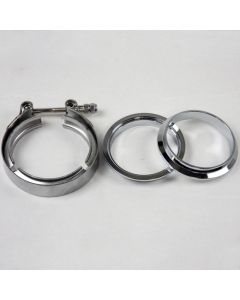 Granatelli 3.0in Mating Male to Female Flanges w/V-Band Clamp - 308530-1