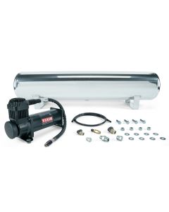 Air Lift 4 Gal. Polished Tank w/ Viair 444b Blk Compressor (Incl. Fittings & Mounting Hardware) - 27806