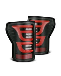 AlphaRex 07-13 Toyota Tundra LUXX-Series LED Tail Lights Black-Red - 670050