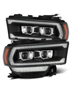 AlphaRex 19-21 Ram 2500 PRO-Series Projector Headlights Plank Style Black w/Activation Light - 880547