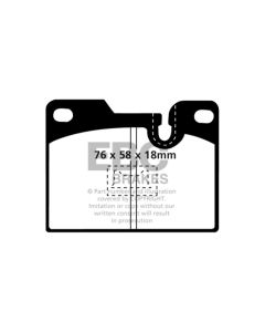 EBC 79-88 Porsche 924 2.0 Turbo Redstuff Rear Brake Pads - DP3346C