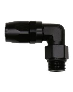 DeatschWerks 10AN ORB Female Swivel 90-Degree Hose End CPE - Anodized Matte Black - 6-02-0829-B