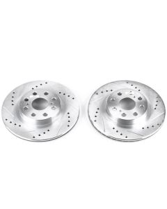 Power Stop 00-05 Toyota MR2 Spyder Rear Evolution Drilled & Slotted Rotors - Pair - JBR936XPR