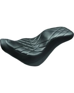 Mustang 18-21 Harley Fat Bob Standard Touring Recessed Passenger Seat - Black - 79335
