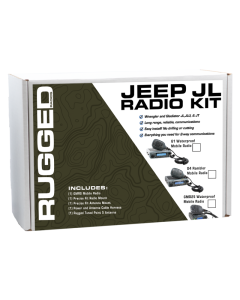 Rugged Radios Jeep Wrangler JL/JLU/Gladiator JT 2-Way GMRS Radio Kit 25 Watt - GMR25 Waterproof - JP1-GMR25