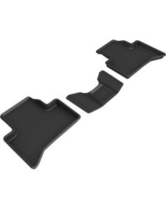 3D MAXpider 18-21 Alfa Romeo Stelvio / Stelvio Quadrifoglio Kagu 2nd Row Floormats - Black - L1AR00021509