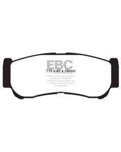 EBC 07-09 Hyundai Santa Fe 2.7 Yellowstuff Rear Brake Pads - DP41982R