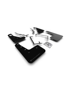 Rally Armor 09-11 Ford Focus MK2 RS Black UR Mud Flap Grey Logo - MF56-UR-BLK/GRY