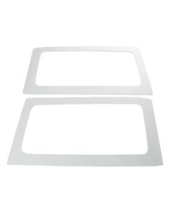 DEI 11-18 Jeep Wrangler JK 2-Door Boom Mat Rear Side Window Trim - 2 Piece - White - 50154