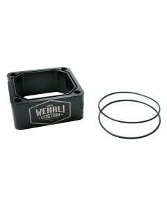 Wehrli 98.5-07 Dodge 5.9L Cummins Billet Intake Spacer Kit - Black Anodized & Engraved Finish - WCF100338-BLKANO