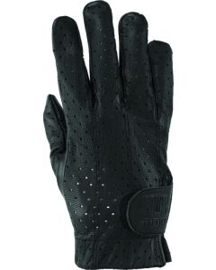 Tucson Black Leather Gloves - Small, Perforated Design