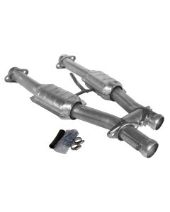 BBK 79-93 Mustang 5.0 Short Mid H Pipe With Catalytic Converters 2-1/2 For BBK Long Tube Headers - 1509