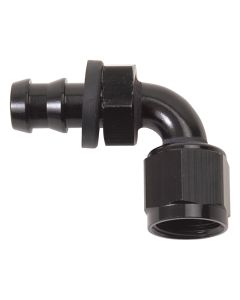 Russell Performance -8 AN Twist-Lok 90 Degree Hose End (Black) - 624173