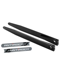 RockJock Antirock Fabricated Steel Sway Bar Arms 21in Long Slight Outward Bend w/ Stickers Pair - RJ-232200-101