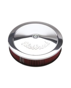Edelbrock Air Cleaner Pro-Flo Series Round 14 In Diameter Cloth Element Chrome - 1206