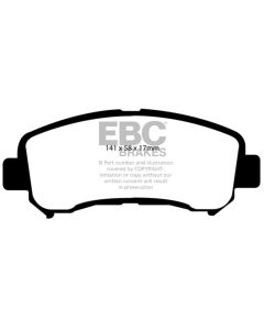 EBC 08-09 Nissan Rogue 2.5 Greenstuff Front Brake Pads - DP61954