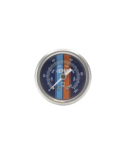 DeatschWerks 0-100 PSI 1/8in NPT Mechanical Fuel Pressure Gauge Brushed Housing Blue Face - 6-01-G2