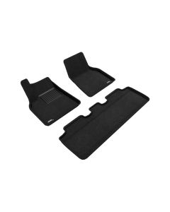 3D Maxpider 21-22 Tesla Model Y Elegant 1st 2nd Row - Floor Mat Set (Black) - L1TL02704709