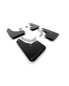 Rally Armor 2025 Hyundai Ioniq 5 PE Black UR Mud Flap w/Silver Logo - MF137-UR-BLK-SIL