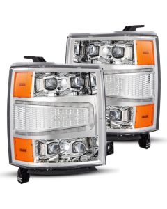 AlphaRex 04-15 Chevy 1500HD NOVA-Series LED Proj Headlights Chrome w/Activ Light/Seq Signal & SB DRL - 880240