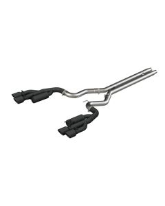 MBRP Race Version 3" Black Coated Catback Exhaust w/ Quad 4" Dual Wall Tips Ford Mustang GT 5.0L 201