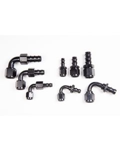 Black -6AN 90° Push-lok Hose End Fitting | Radium