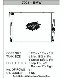 CSF Cooling - Racing & High Performance Division BMW 2006-2010- CSF-7001