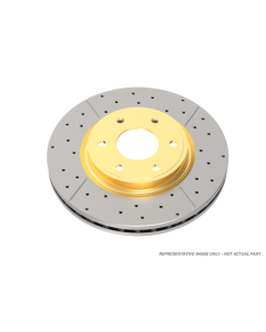 DBA 04-13 Mazda 3 2.0L Front Street Series Drilled & Slotted Rotor w/Gold Hat - DBA2954X