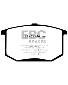 EBC 75-80 Lotus Esprit 2.0 Redstuff Rear Brake Pads - DP3298C