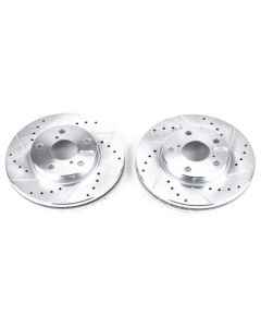 Power Stop 92-98 Lexus SC300 Front Evolution Drilled & Slotted Rotors - Pair - JBR714XPR