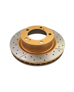 DBA 07+ Toyota Landcruiser 200 Series Front Drilled & Slotted Street Series Rotor - DBA2722X