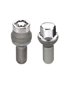 McGard 5 Lug Hex Install Kit w/Locks (Radius Seat Bolt) M14X1.5 / 17mm Hex / 35.4mm Shank L - Chrome - 68032