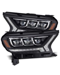 AlphaRex 19-21 Ford Ranger NOVA LED Proj Headlights Plank Style Black w/Activ Light/Seq Signal/DRL - 880124