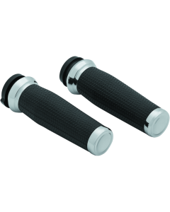 Chrome Thresher Grips for Throttle-By-Wire - Kuryakyn 5942