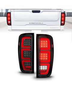 Anzo 19-23 GMC Sierra 1500/2500HD/3500HD Black Replacement Full LED Bar Tail Light - 311459