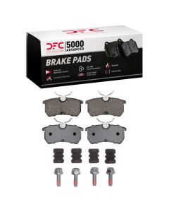 DFC 01-19 Ford Fiesta (USA/Canada) Rear 5000 Advanced Low Metallic Brake Pads and Hardware Kit - 1551-0886-01
