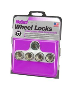 McGard Wheel Lock Nut Set - 4pk. (Under Hub Cap / Cone Seat) M12X1.75 / 19mm & 21mm Hex / .802in. L - 24016